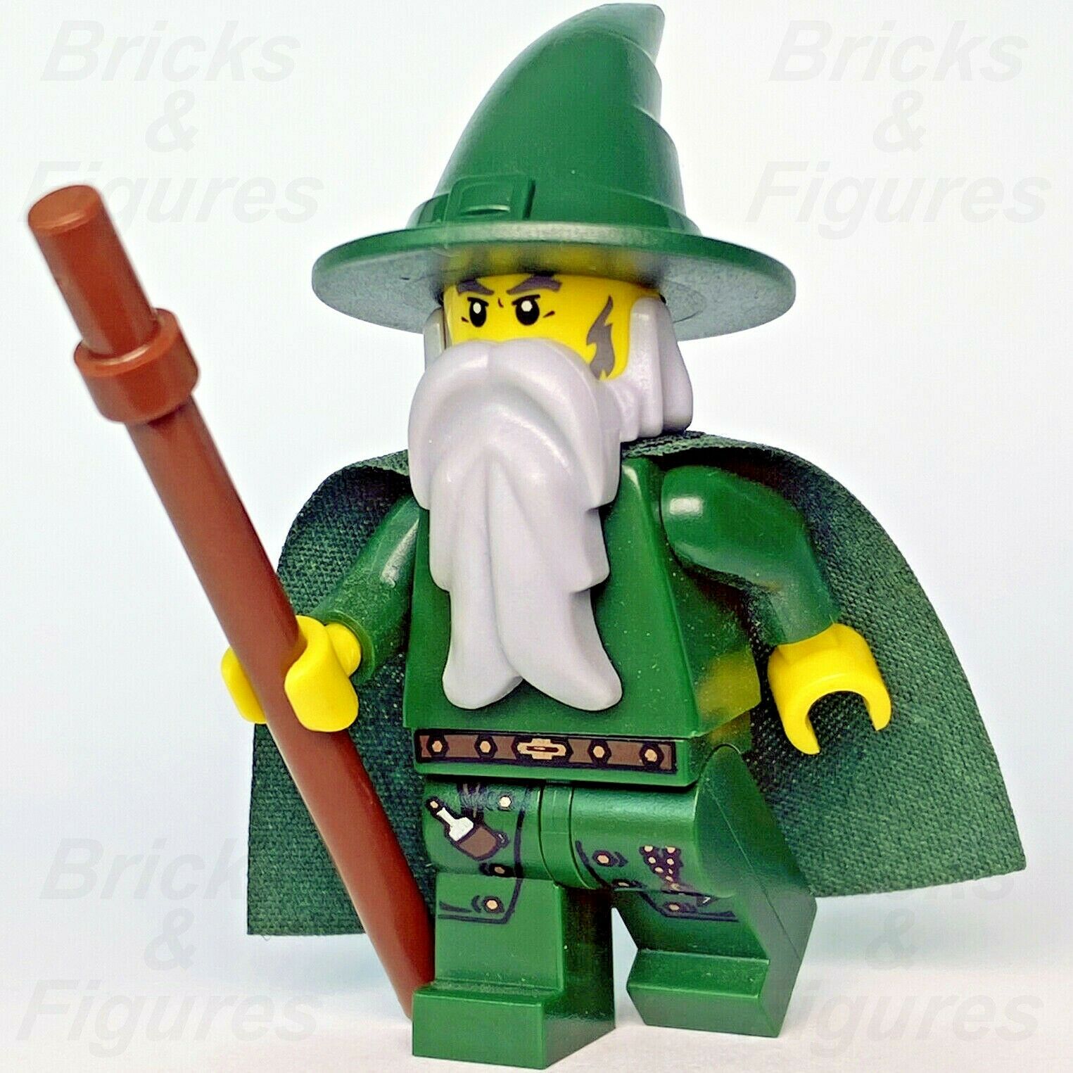 Castle LEGO Dragon Wizard with Staff Kingdoms Minifigure 853373 (King Chess) - Bricks & Figures