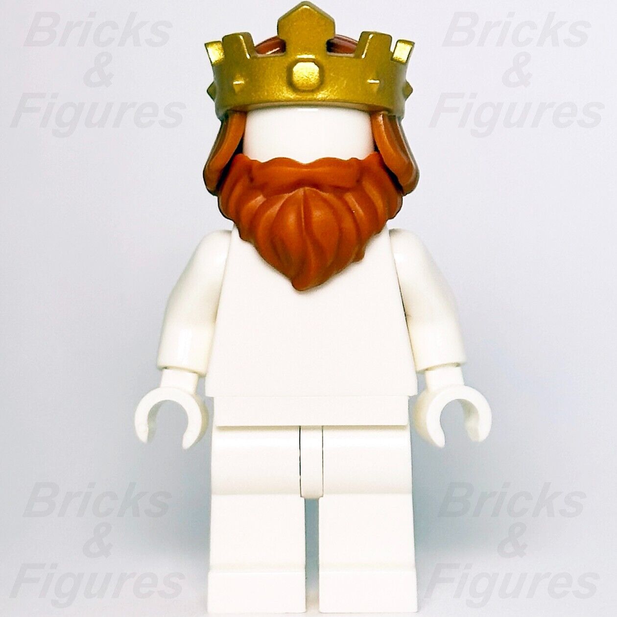 Castle LEGO Gold Crown with Orange Beard & Hair Minifigure Parts 70327 King New - Bricks & Figures