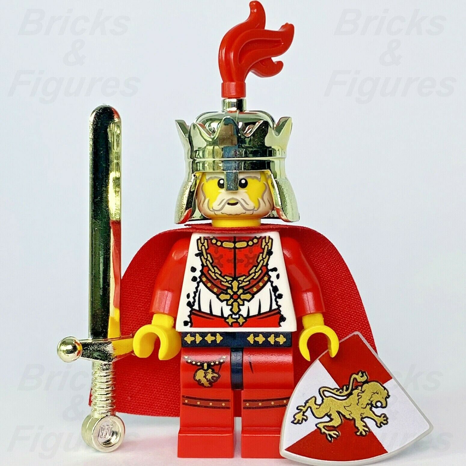 Castle LEGO Lion King with Sword & Shield Kingdoms Minifigure 853373 cas511 - Bricks & Figures