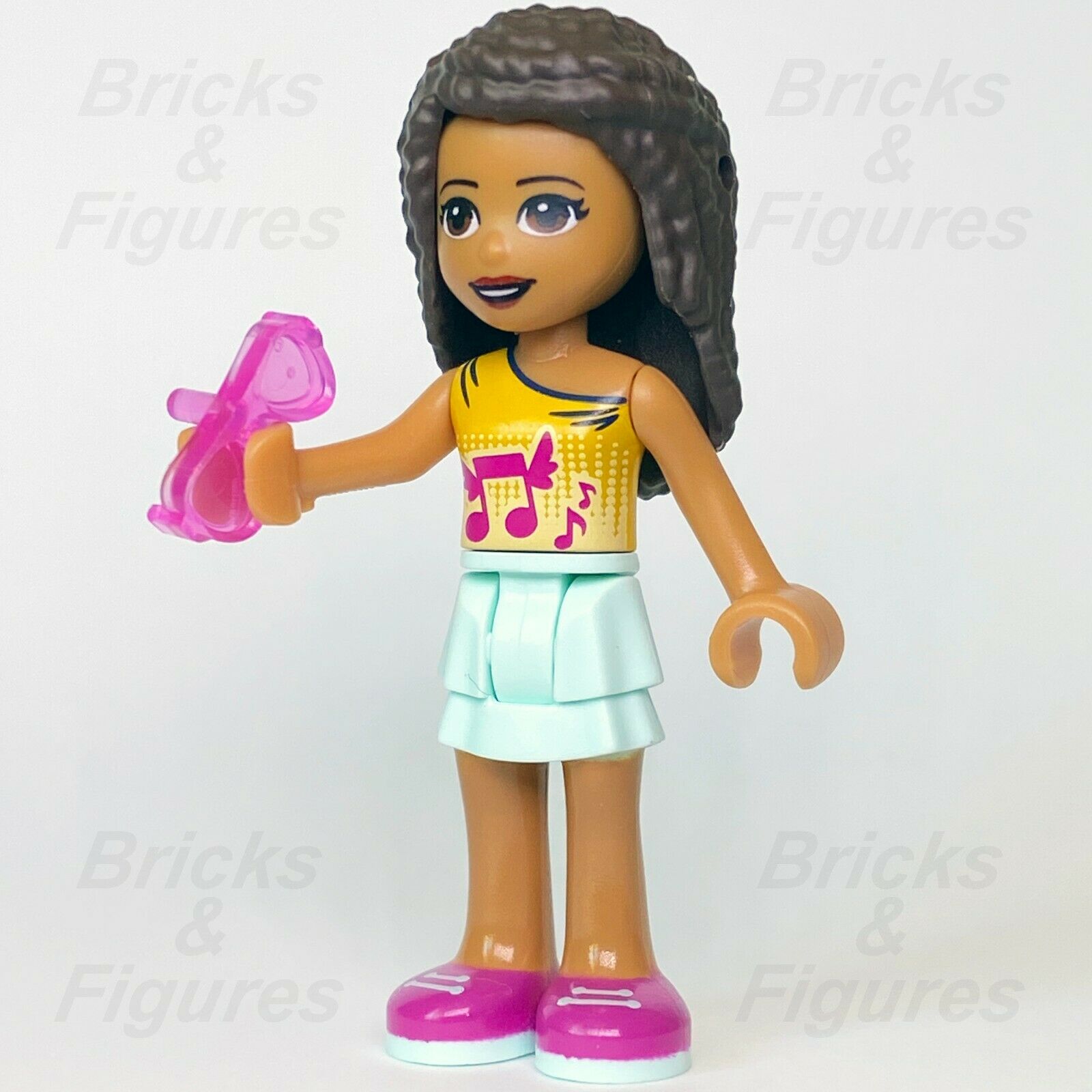 Friends LEGO Andrea Singer Costume Designer with Pink Sunglasses Minifig 41354 - Bricks & Figures