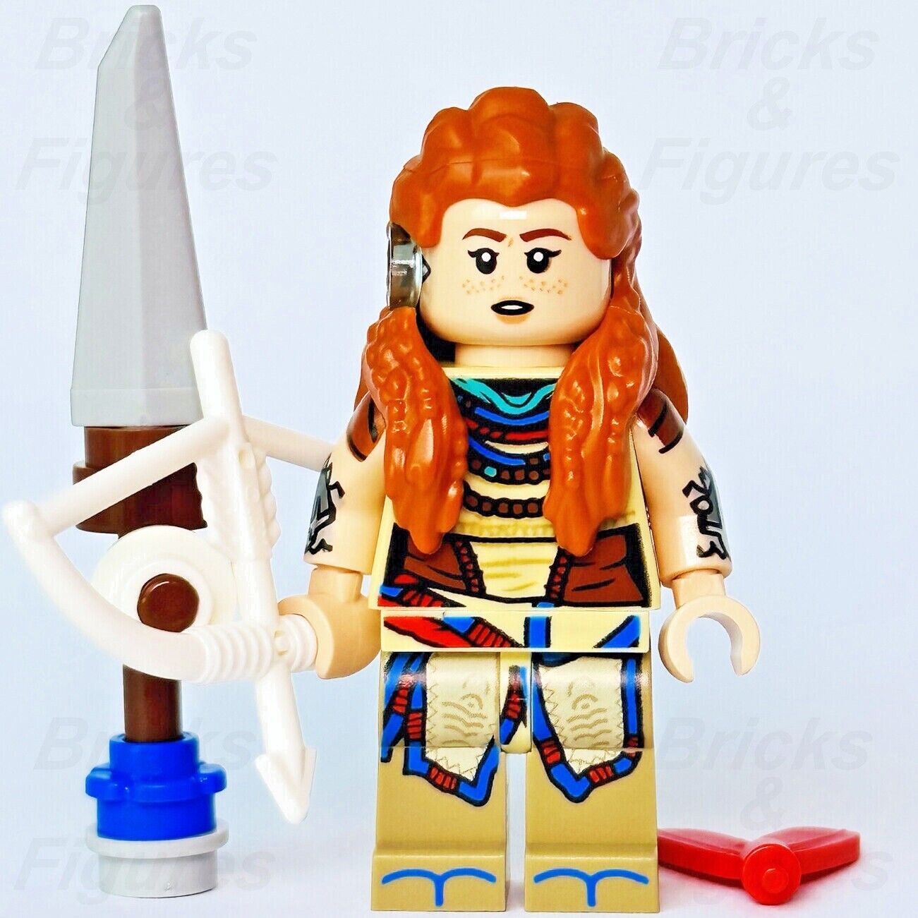 LEGO Aloy Minifigure Horizon Forbidden West with Spear & Bow 76989 hfw001 New - Bricks & Figures