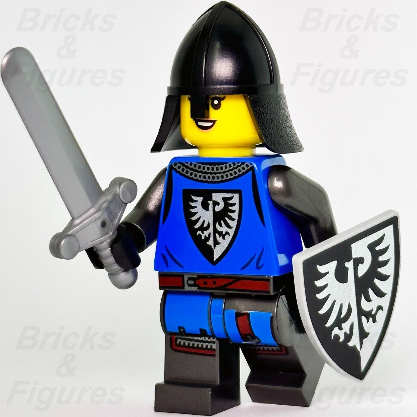 LEGO Black Falcon Female Castle Minifigure Lion Knights 10305 cas575 Knight New - Bricks & Figures