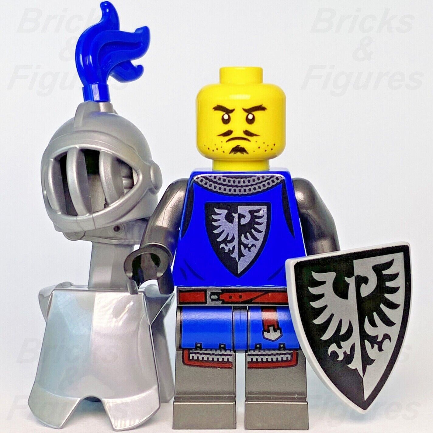 LEGO Black Falcon Knight Castle in the Forest Minifigure & Shield 910001 adp011 - Bricks & Figures