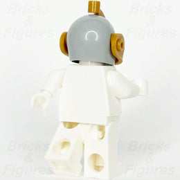 LEGO Castle Knight Bascinet Helmet Minifigure Part Gold Visor Grey 2594 2446 - Bricks & Figures