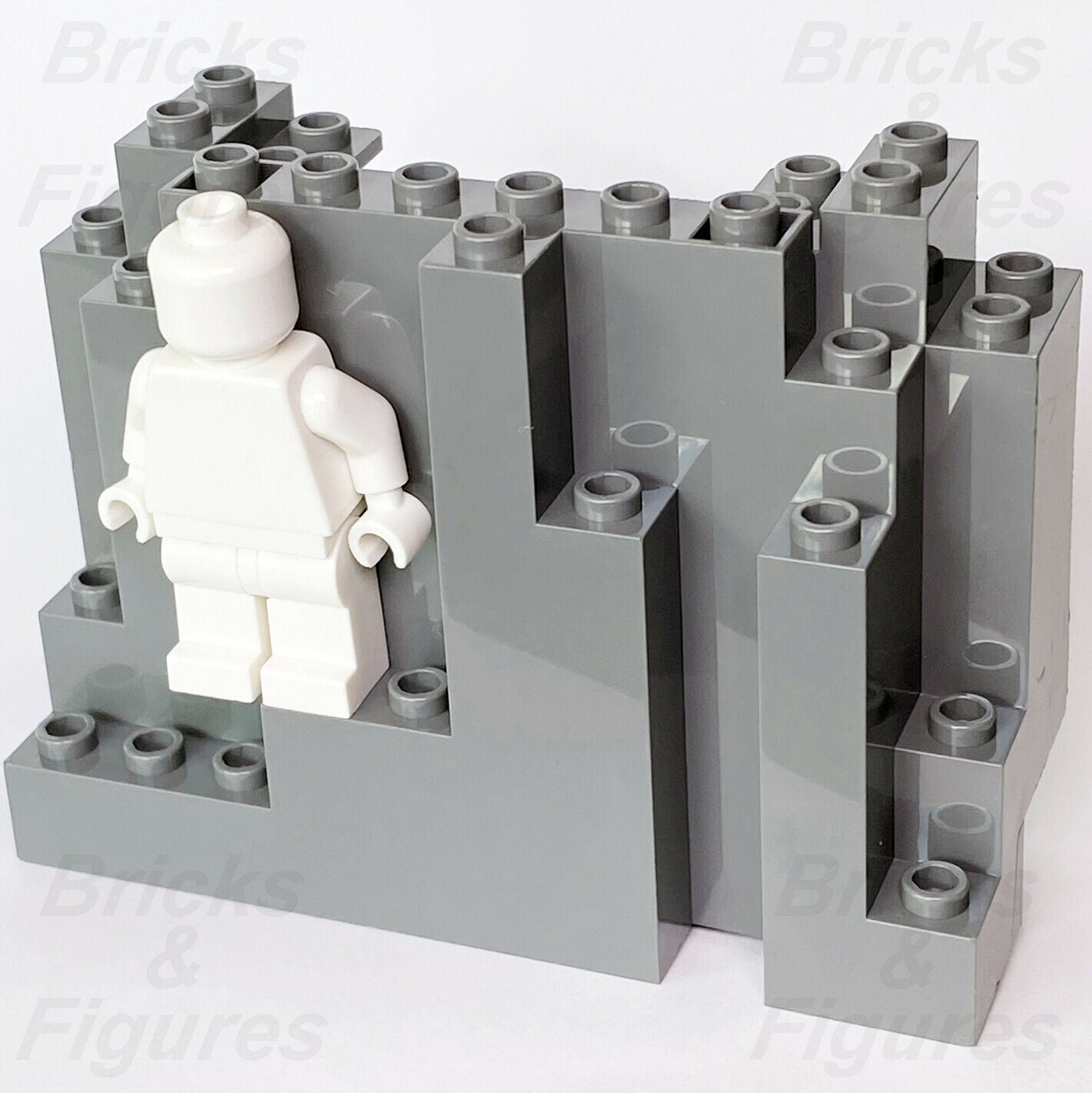 LEGO Dark Bluish Grey Rock Panel Rectangular Brick 4 x 10 x 6 Part 6082 Gray - Bricks & Figures