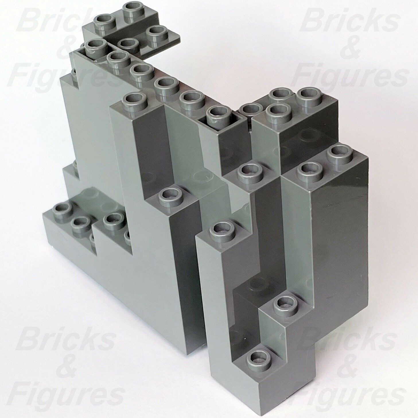 LEGO Dark Bluish Grey Rock Panel Rectangular Brick 4 x 10 x 6 Part 6082 Gray - Bricks & Figures