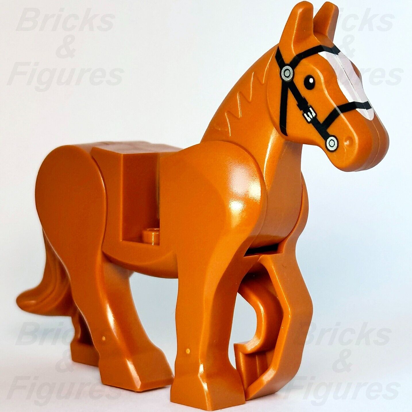 LEGO Horse Castle Lion Knights Dark Orange Animal Minifigure Part 10305 60327 - Bricks & Figures