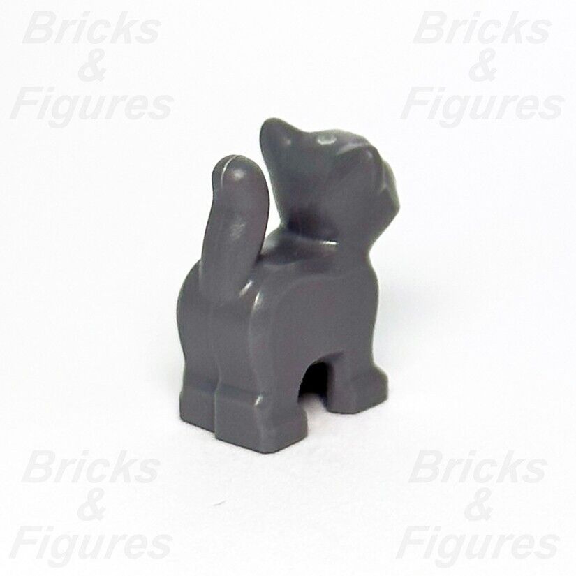 LEGO Kitten Dark Grey Minifigure Baby Cat Animal Town City Part 60352 60320 New - Bricks & Figures