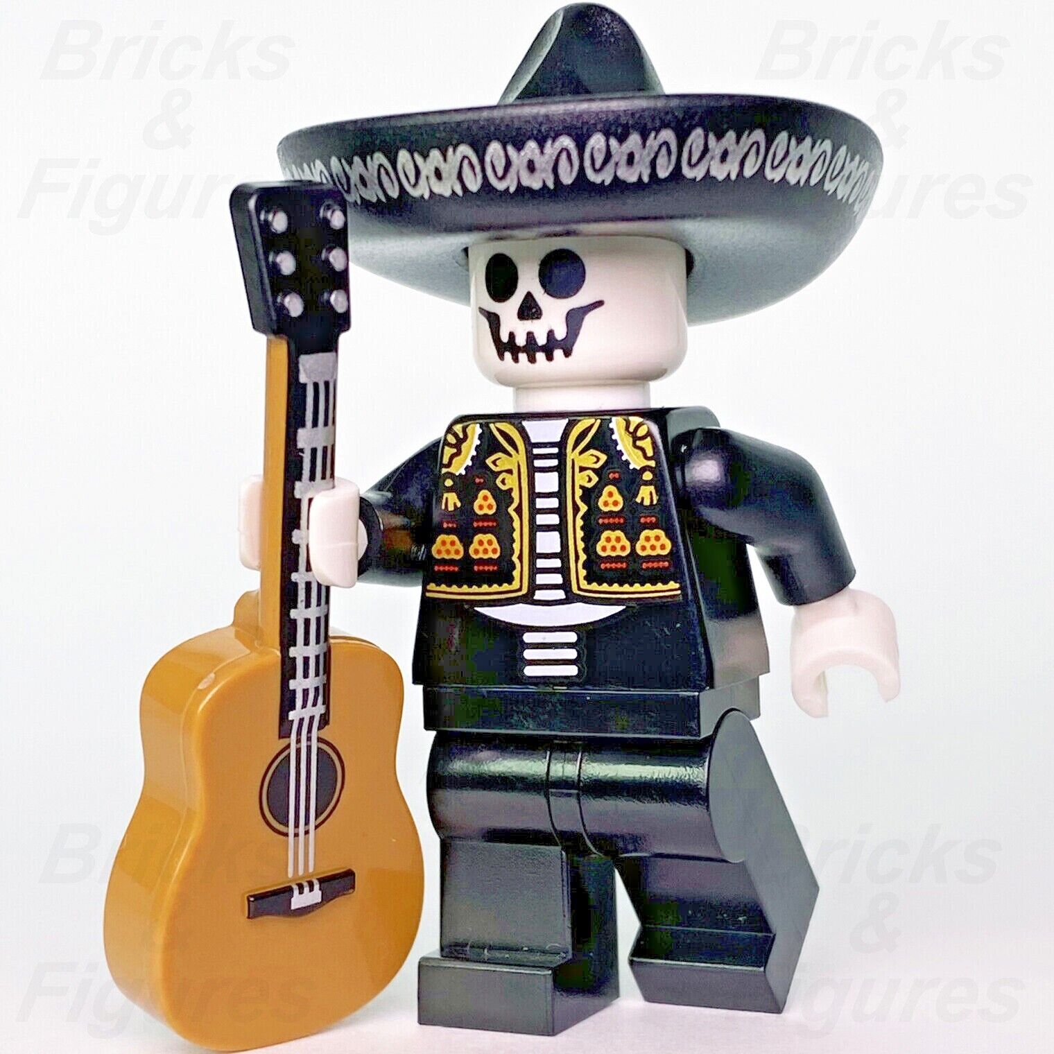 LEGO Mariachi Skeleton with Acoustic Guitar Build-A-Minifigure (BAM) 2022 New - Bricks & Figures