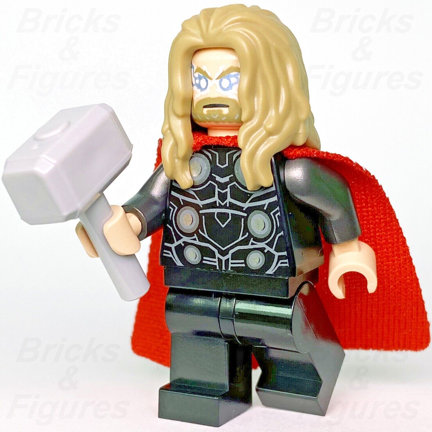 Marvel Super Heroes LEGO Thor w/ Hammer Avengers Endgame Minifigure 40525 sh734 - Bricks & Figures