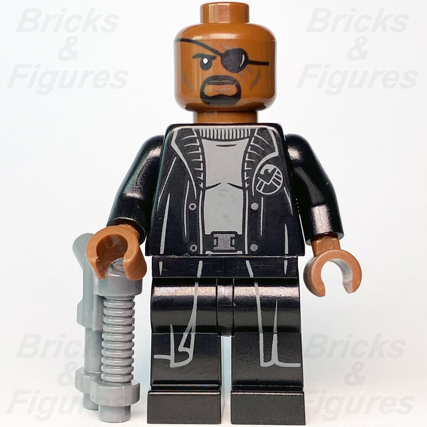 New Marvel Super Heroes LEGO Nick Fury Avengers Minifigure 76153 76184