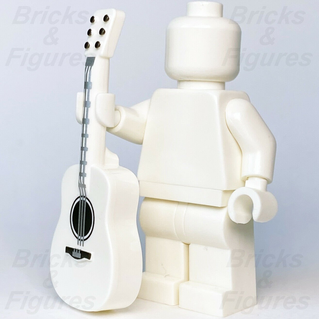 New Ninjago LEGO White Acoustic Guitar with Silver Strings Part 71735