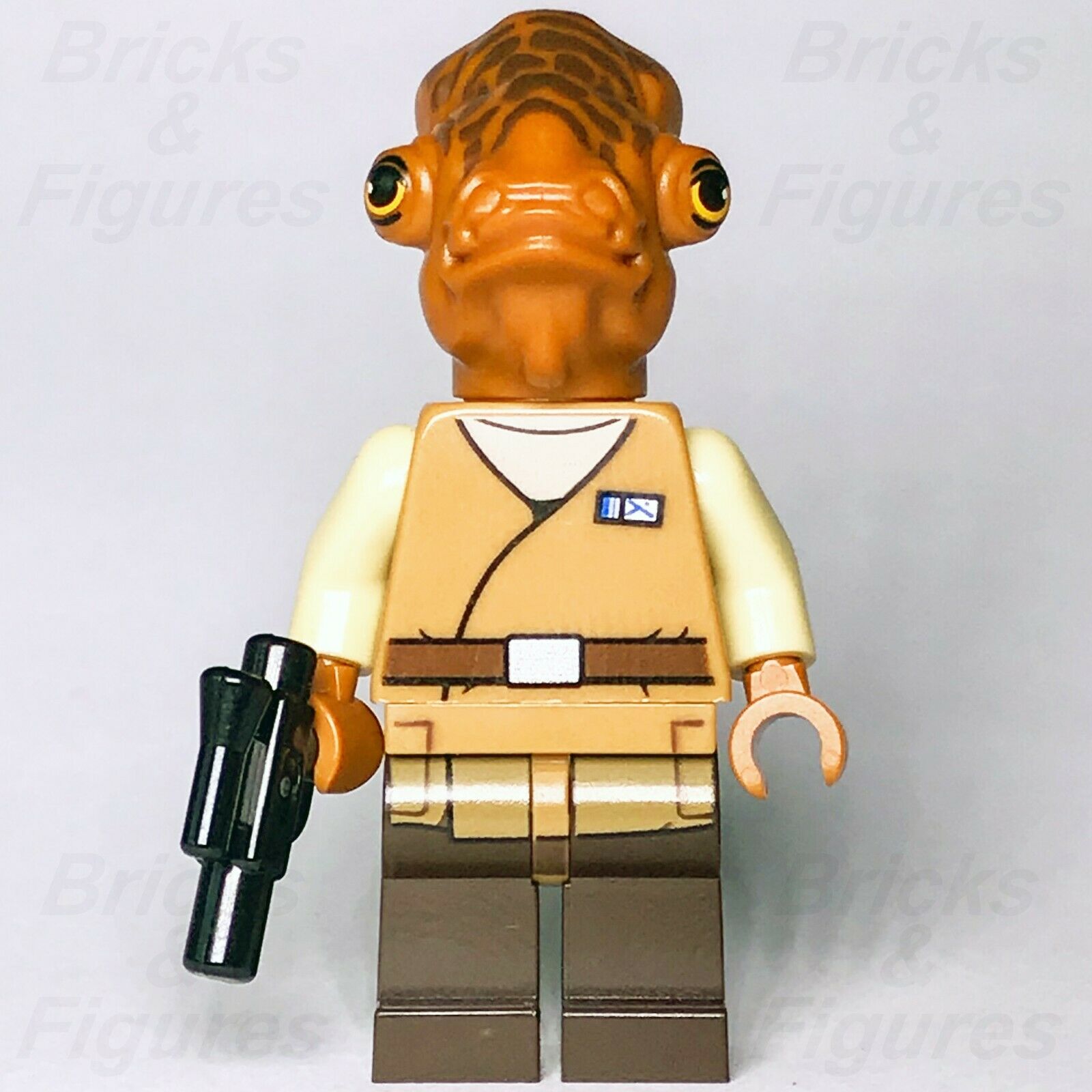 New Star Wars LEGO Admiral Ackbar Mon Calamari Resistance Minifigure 75140 - Bricks & Figures