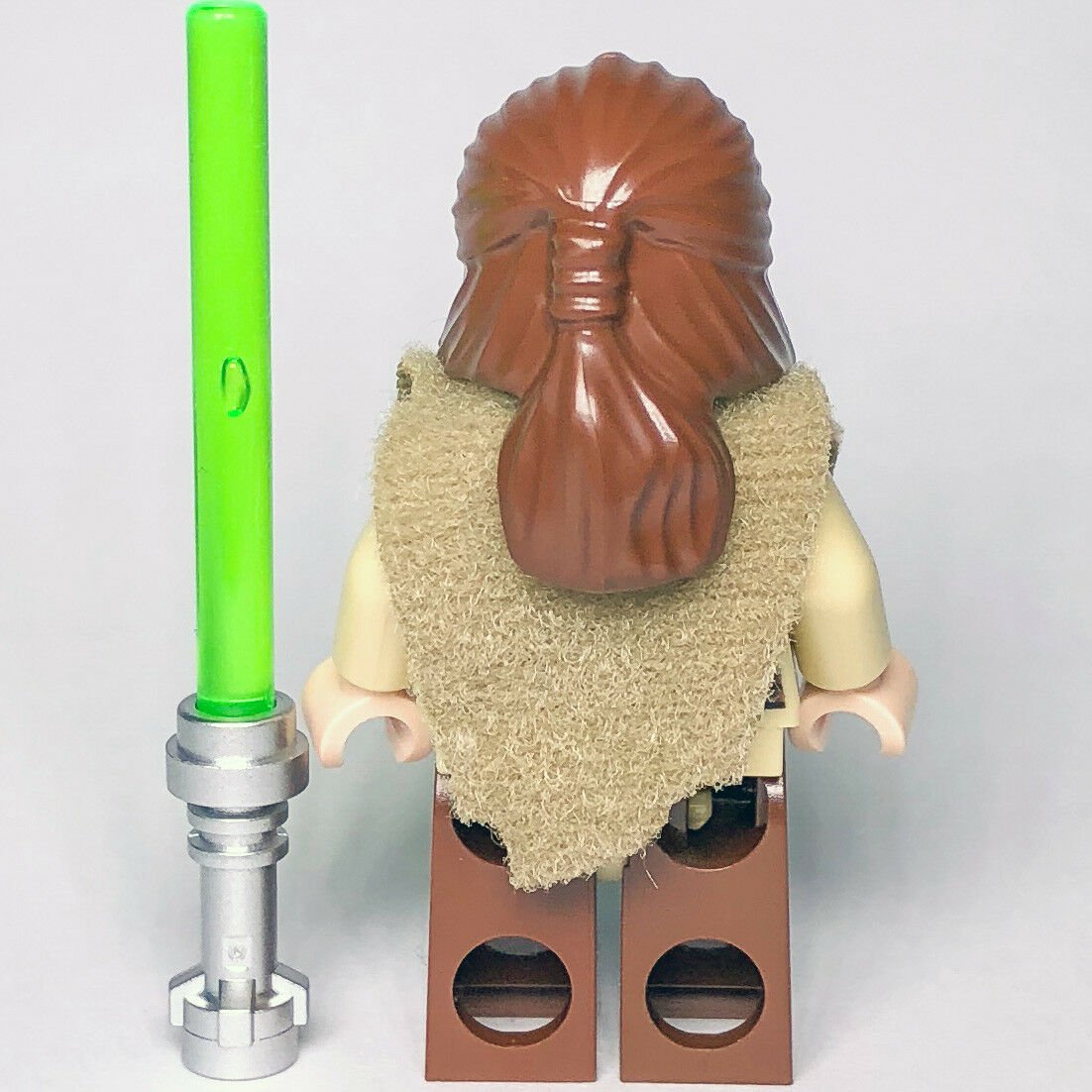 New Star Wars LEGO Qui-gon Jinn Jedi Master with Poncho Knight Minifigure 75096 - Bricks & Figures