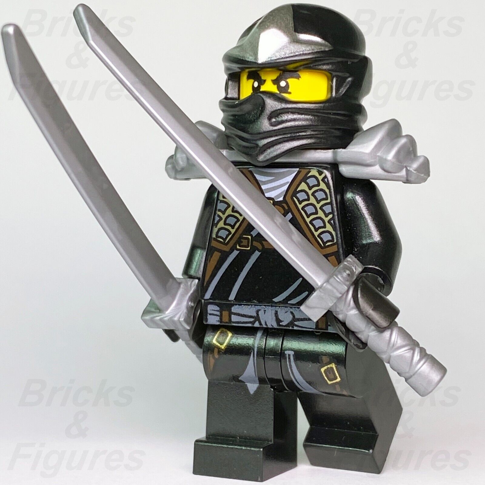 NEW Lego Ninjago GREEN NINJA MINIFIG - Lloyd ZX Minifigure w/2 Gold Swords  -9450