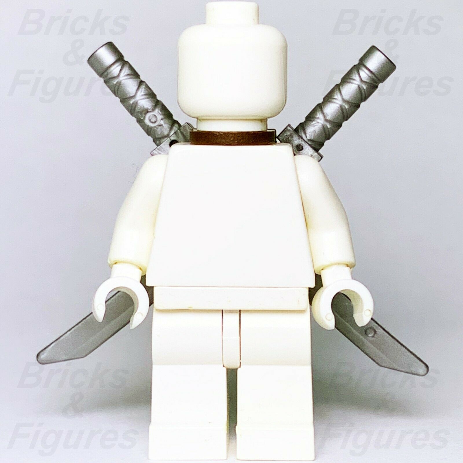 LEGO Ninjago: Lloyd Garmadon (Green Ninja) Minifigure with Shoulder Armor  and Two katanas (Swords)