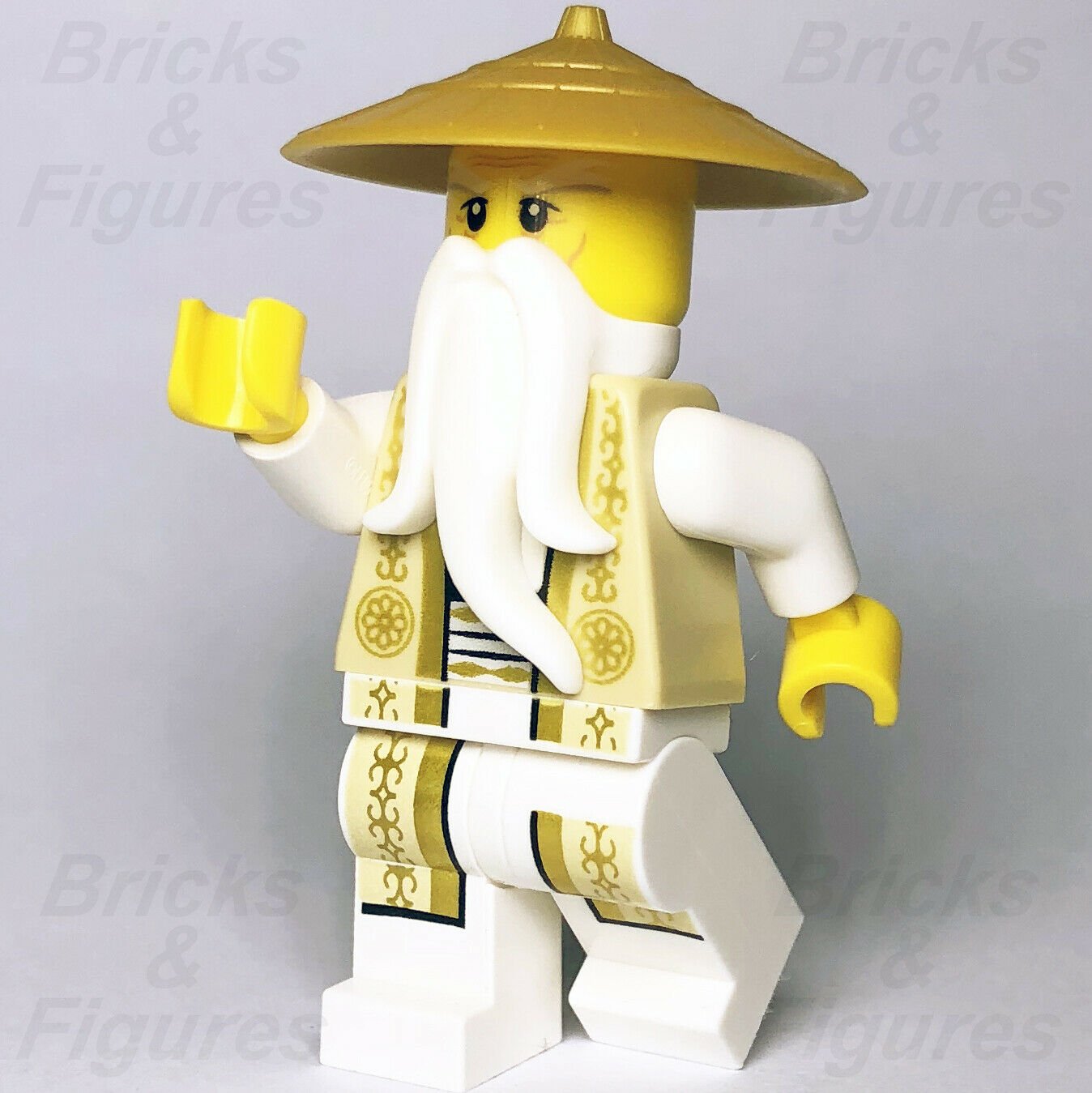 Ninjago LEGO Sensei Wu Gold & Tan Robe Ninja Possession Minifigure 70751 njo168 - Bricks & Figures