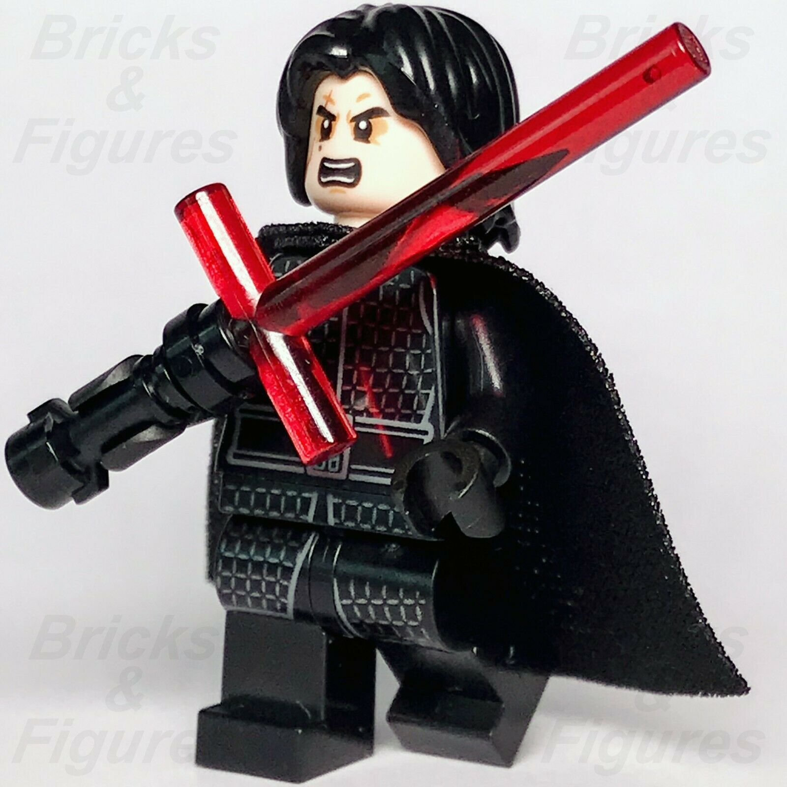 Star Wars LEGO Kylo Ren + Cape First Order Sith The Last Jedi Minifigure 75179 - Bricks & Figures