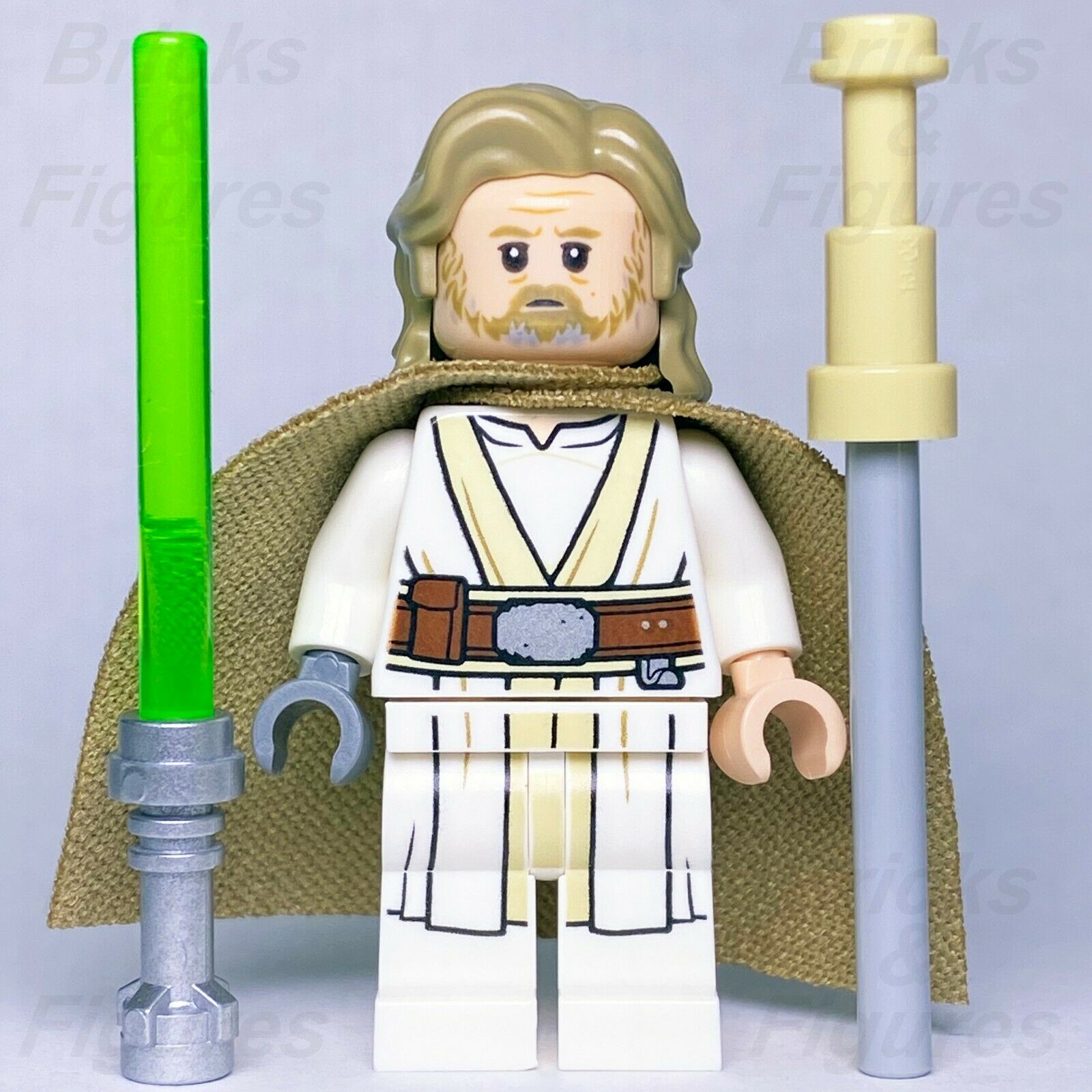 Star Wars LEGO Luke Skywalker Old Jedi Master with Lightsaber Minifig 75200 - Bricks & Figures