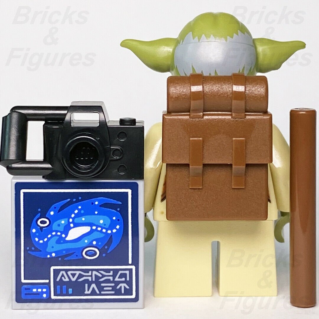 Star Wars LEGO Yoda with Backpack Galaxy Map Camera Jedi Master Minifigure Book - Bricks & Figures